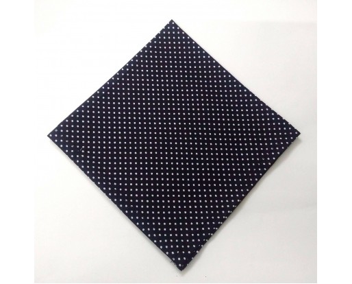 Small White - 12" POLKA DOT Unisex Men Women Pocket Square Handkerchief Hanky - 100% Cotton